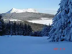 Mont Mézenc in winter.