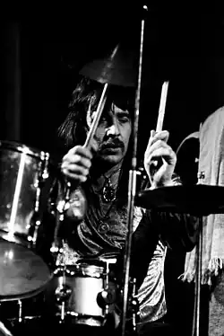 Lee Kerslake with Uriah Heep in Hamburg, Germany in February 1973