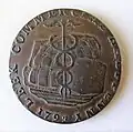 1793 Leek commercial token half-penny