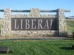Welcome sign on U.S. Route 83