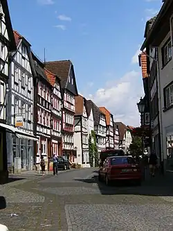 Late medieval framework buildinga in Oberstadt road