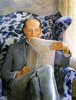 Thomas Sergeant Perry Reading a Newspaper