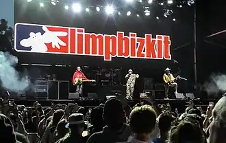 Limp Bizkit performing at KROQ Weenie Roast in 2019