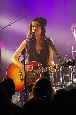 Lindi performing in Paris on February 24, 2012