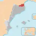 Northern Catalonia with respect to Catalan-speaking regions.
