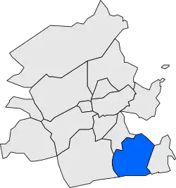 Location within Baix Penedès