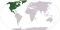 Location of North America