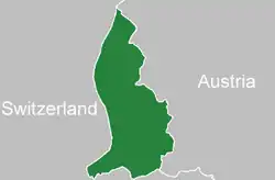 Location of &nbsp;Liechtenstein&nbsp;&nbsp;(green)
