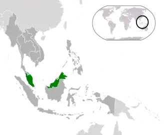 Location of Malaysia