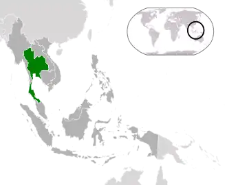 Location of &nbsp;Thailand&nbsp;&nbsp;(green)in ASEAN&nbsp;&nbsp;(dark grey)&nbsp; —&nbsp; [Legend]