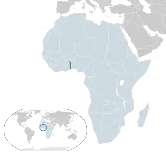 Location of Togo within the African Union