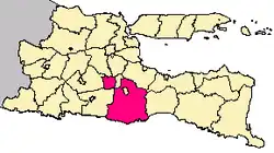 Location within East Java