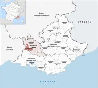 Location within the region Provence-Alpes-Côte d'Azur