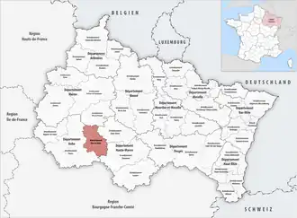 Location within the region Grand Est