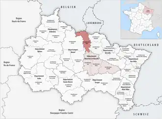 Location within the region Grand Est