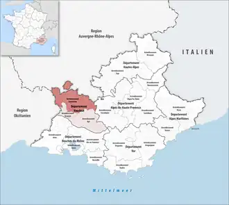 Location within the region Provence-Alpes-Côte d'Azur