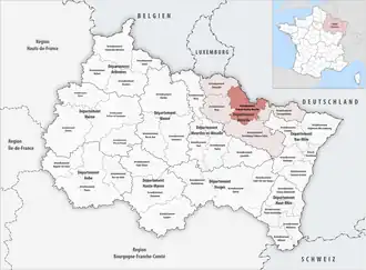 Location within the region Grand Est