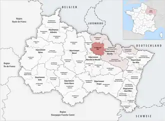 Location within the region Grand Est