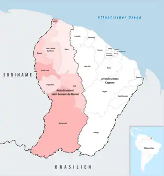 Location within French Guiana
