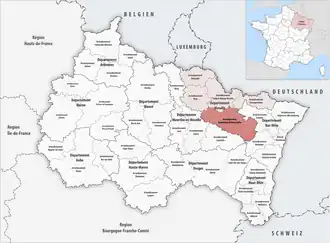 Location within the region Grand Est