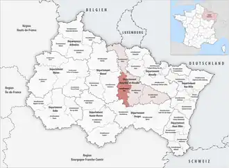 Location within the region Grand Est