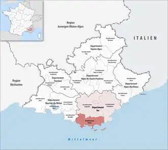 Location within the region Provence-Alpes-Côte d'Azur