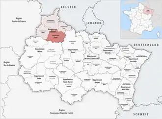 Location within the region Grand Est