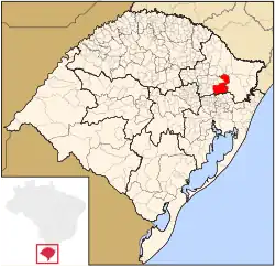 Location of Caxias do Sul