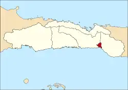 Location within  Gorontalo Province
