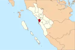Location within West Sumatra