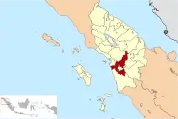 Location of South Tapanuli in North Sumatra
