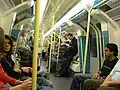 the inside of a 1996 train.