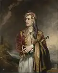 Lord Byron in Albanian Dress painted by Thomas Phillips (1813).
