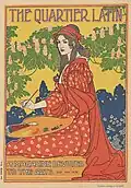 Louis John Rhead was English, sent to Paris at the age of thirteen to study under Boulanger. When he arrived in America in 1888, he was one of the leaders in the Art Nouveau movement. He created posters for Scribner's and Century magazines.