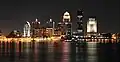 The middle of Louisville at night