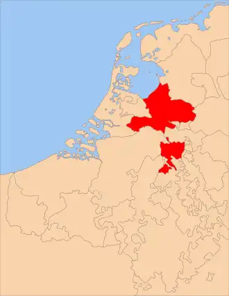Duchy of Guelders with Gelderland, about 1477