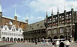 Lübeck,. town hall, since 1230