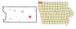 Location of George, Iowa