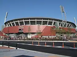 Outside Mazda Stadium