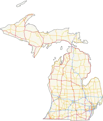 Michigan's state trunkline highways run through all 83&nbsp;counties
