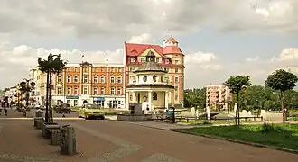 Part of Old Town and a chapel from 1745