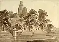 Madan Mohan temple, on the Yamuna, Vrindavan, 1789, it has shifted further away since then.