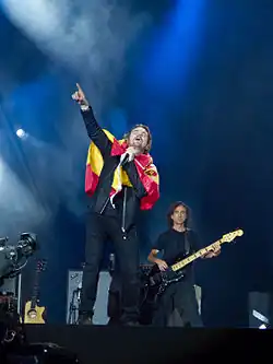 Maná performing in Madrid in 2012.