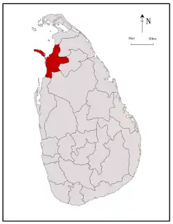 Location within Sri Lanka