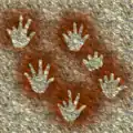 Hands in Gargas cave, France