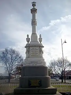 White marble column