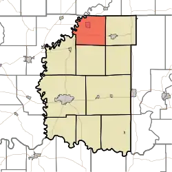Location of Elmore Township in Daviess County