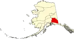 State map highlighting Copper River Census Area