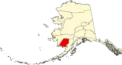 State map highlighting Dillingham Census Area