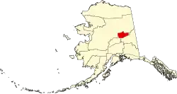 State map highlighting Fairbanks North Star Borough